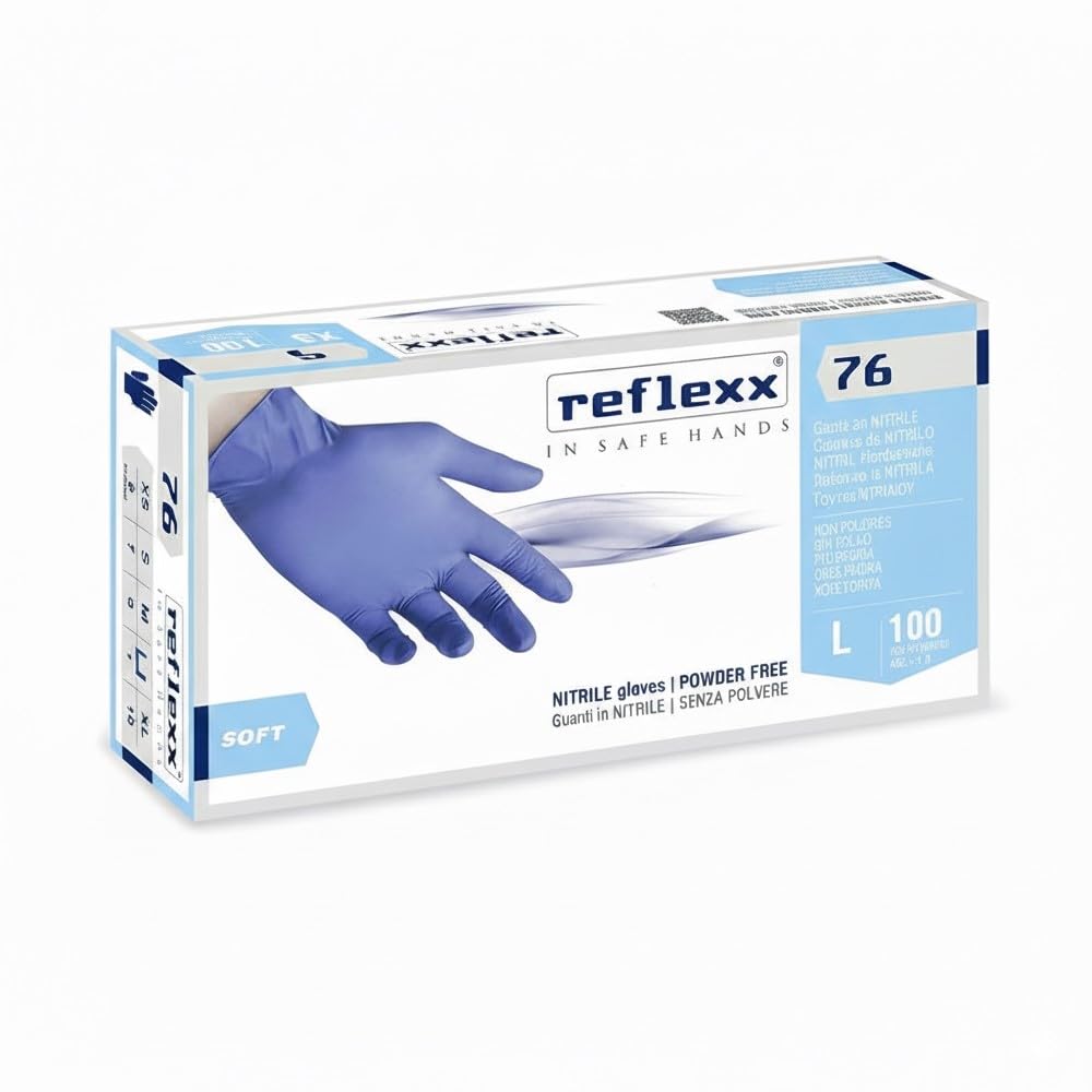 Generico R76 Guanti in Nitrile Senza Polvere 3.5 gr TG L - 1000 PZ