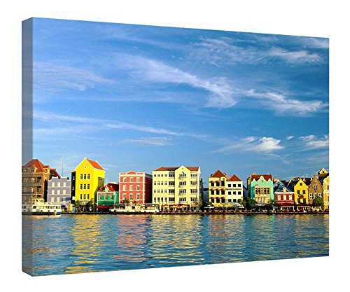 Toile de Curacao encadrée pour habiller un mur vide sans effort de montage