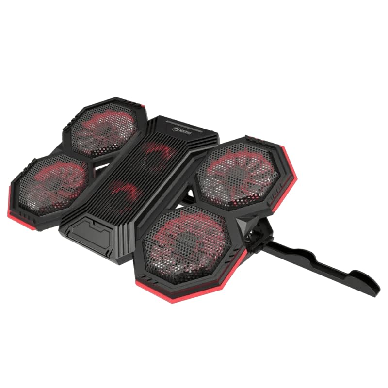 Marvo Soporte de refrigeración para portátil FN-41 Ventiladores silenciosos de Alta Velocidad para enfriamiento rápido y Menos Ruido