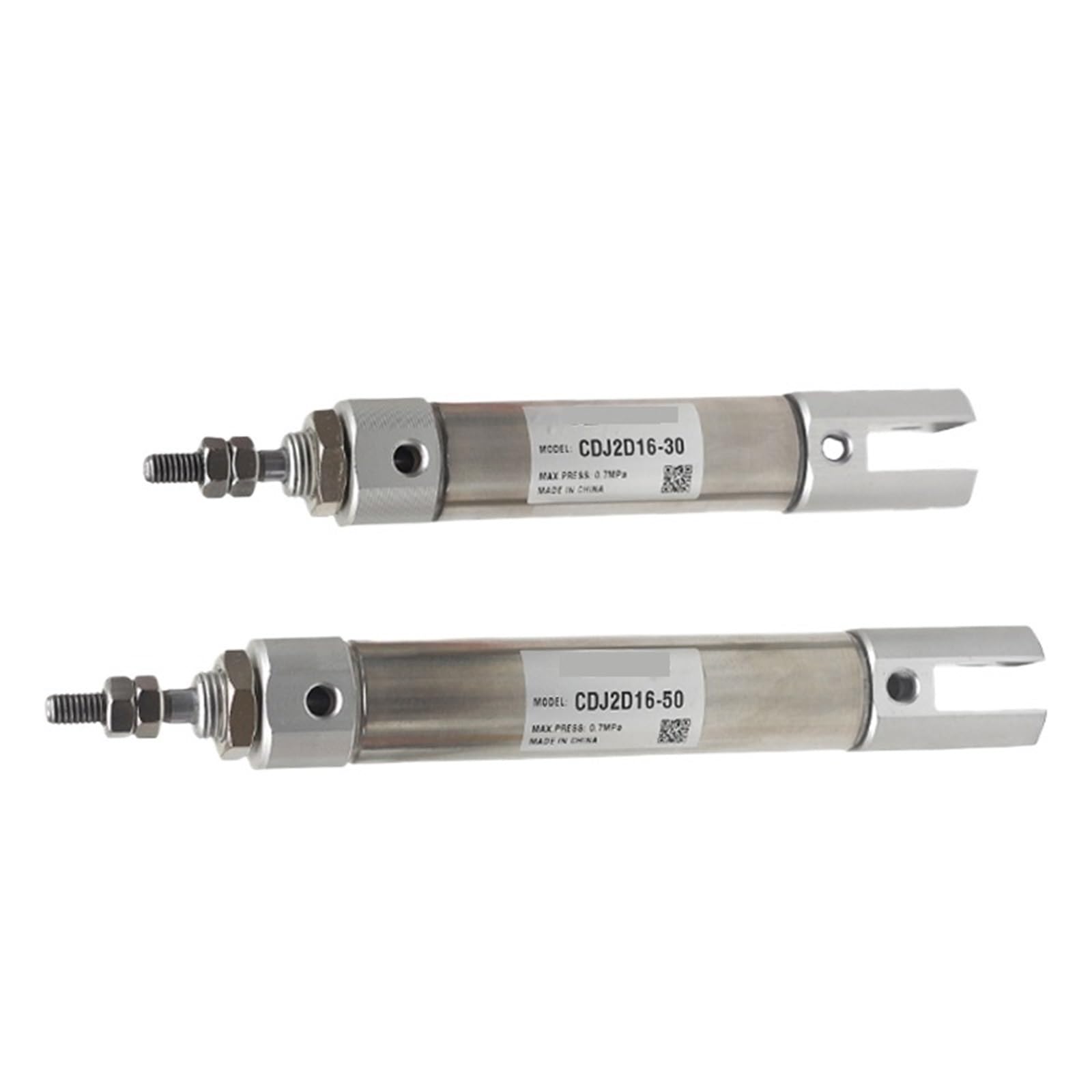 Vérin pneumatique CJ2D mini actionneur double effet à chape et tige simple