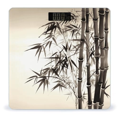 Báscula digital para baño con imagen Bamboo Tree