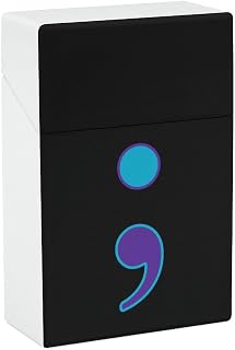 Semicolon Suicide Prevention Plastic Cigarette Cases Portable Cigarette Box Cigar Boxes Pocket Cigarette Storage Containe