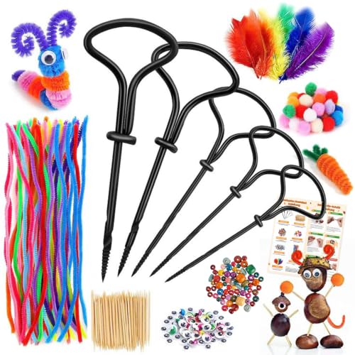 ECtury 346-tlg Kastanienbohrer kinder Set, 1.5-5mm Bastelset Herbst – Ansicht 1