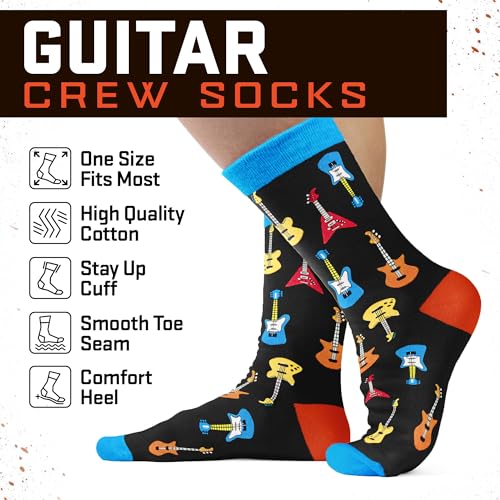 VICRAZY Guitar, Drum Socks For Men – Cool Music Accessories, Funny Musician Presents, Rock & Roll Stocking Stuffers - Les Beatles, Paul McCartney, John Lennon, RIngo Starr, George Harrison VICRAZY Guitar, Drum Socks For Men – Cool Music Accessories, Funny Musician Presents, Rock & Roll Stocking Stuffers – Image 7
