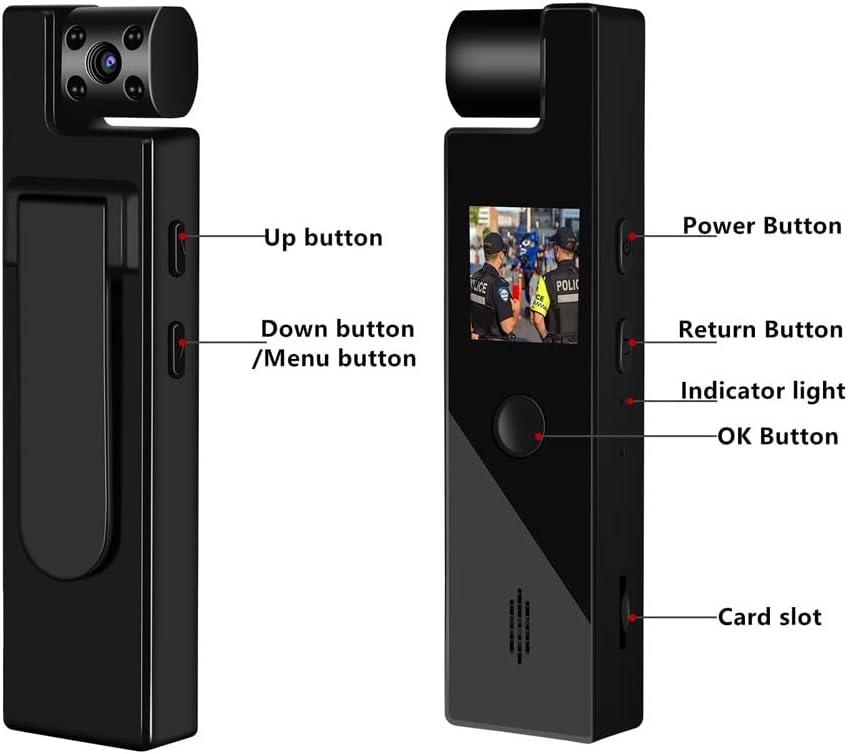 Body Camera Mini Digital Screen Night Vision Motion Detection Snapshot Loop Camcorder Sports DV Nanny Cam