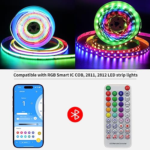 Image of PAUTIX Bluetooth Music Pixel LED Smart Controller SP611E,for WS2811 WS2812 SM16703 Addressable Dream Color LED Strip Pixels Light DC5V-24V APP /IR Remote Control(NOT for RGB LED Strip without Smart IC)