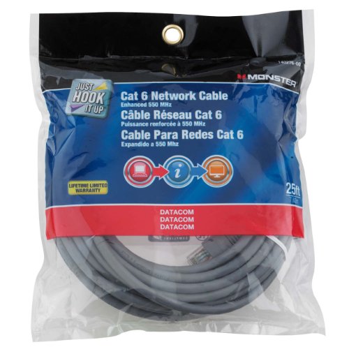 Cable Ethernet Cat6 14ft RJ45 Gris miniatura 1