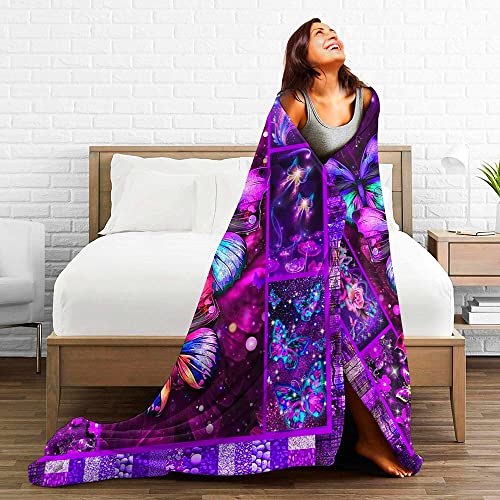 Kaydems Butterfly Blanket Mom Blanket Mother's Day Throws Blanket For Sofa Bed Couch Throw 50"X40" M9 #TOP5