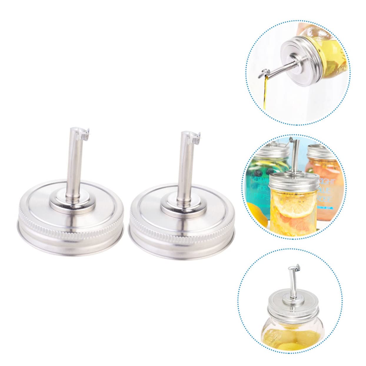 TOPBATHY 10stücke Ausgießer Für Einmachgläser Praktische Öldeckel Mit Ausgießfunktion Für Präzises Dosieren Und Müheloses Servieren Von Öl Und Essig Für Und Grillabende
