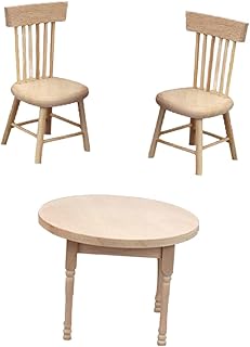 MAGICLULU 1 Conjunto Mini Mesa E Cadeiras Conjunto De Cadeiras De Jantar Miniaturas Mini Móveis Acessórios De Mesa Mini Conjunto De Sala De Estar Miniture Móveis De Casa Mini Casa