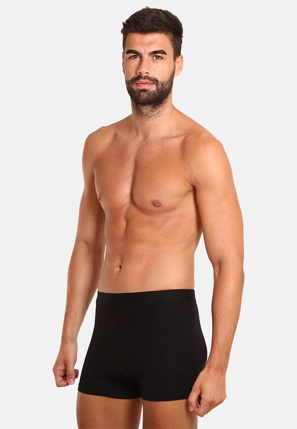 Klasyczne bokserki męskie czarne (NDTB001), 7 sztuk, XL