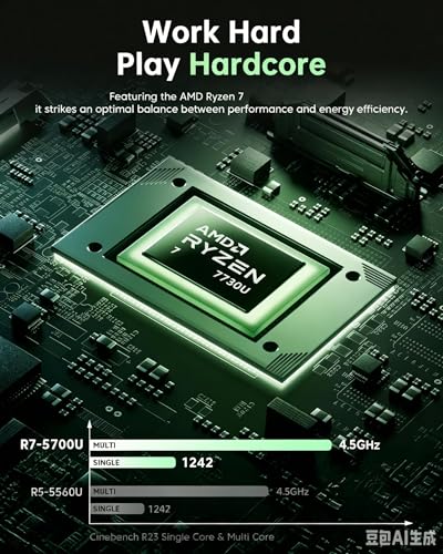 Image of MALLRACE Gaming Laptop,15.6 inch Laptop with AMD Ryzen 7 Processor (Up to 4.5GHz,8C /16T),16GB DDR4 RAM 512GB SSD, AMD Radeon Graphics,WiFi 6, Webcam,2026 Windows 11 Laptop Computer for Video Editing