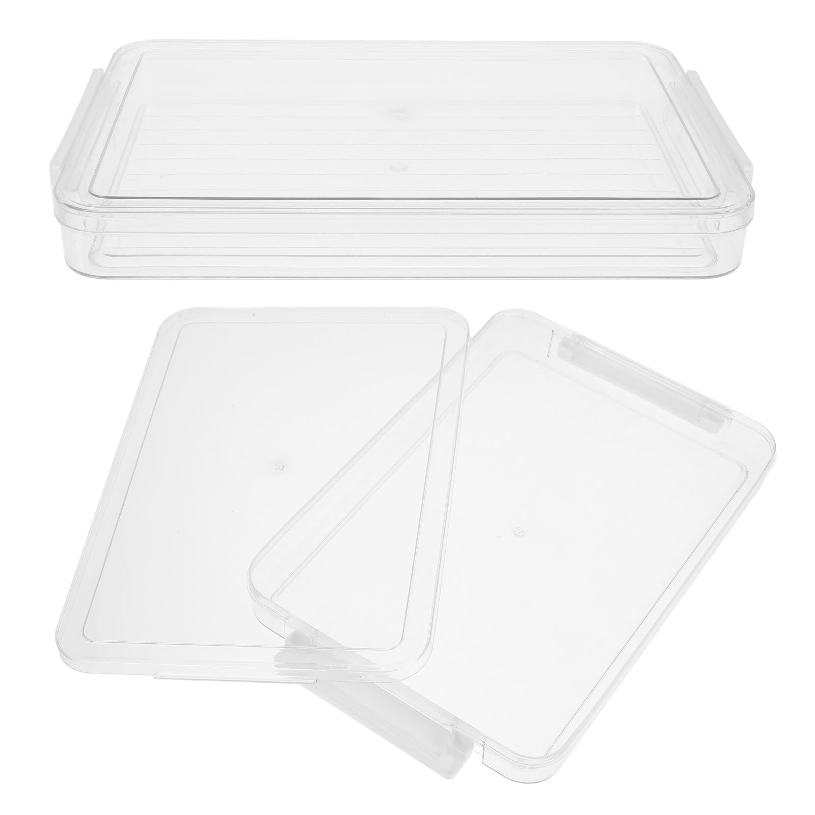 EXCEART Scatola per Archiviazione Documenti A4 Coperchio per Design Impilabile Grande Capacità in PET 2 Pezzi Resistente All'umidità , per Casa e Scuola