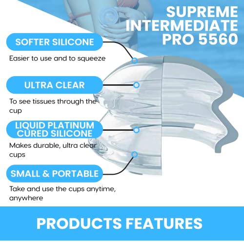 Image of Beginner Soft Supreme 2 Small Intermediate Pro 5560 Cupping Therapy Set- Beginner,Clinic & Home Use Silicone Cupping Set- Cupping Set Massage Therapy Cups- Suction Cups for Body