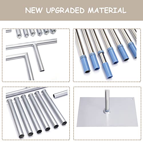 Professional Backdrop Stand Pipe Kit,10'x50' Heavy Duty Background Support System Curtain Frame Telescopic with Steel Base for Wedding Party Photography Trade Show Display