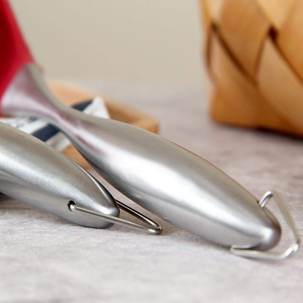 we3 Silicone Skimmer Slotted Spoon Stainless Steel Handle Design Restaurant Kitchen Cooking Utensil Red Pack of 1 2