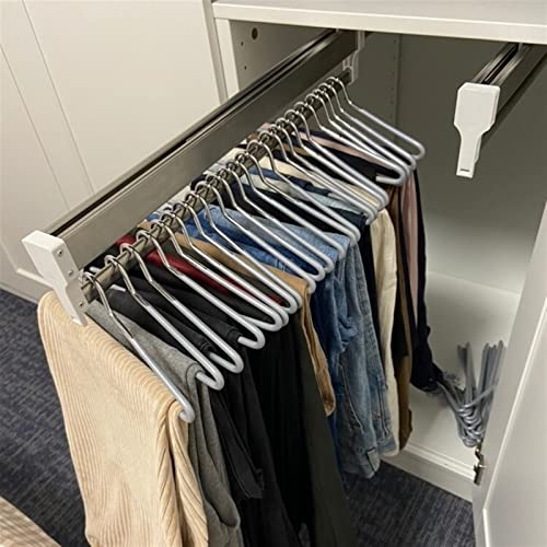 Barra for colgar ropa de acero inoxidable 40B blanca con soporte reforzado 6