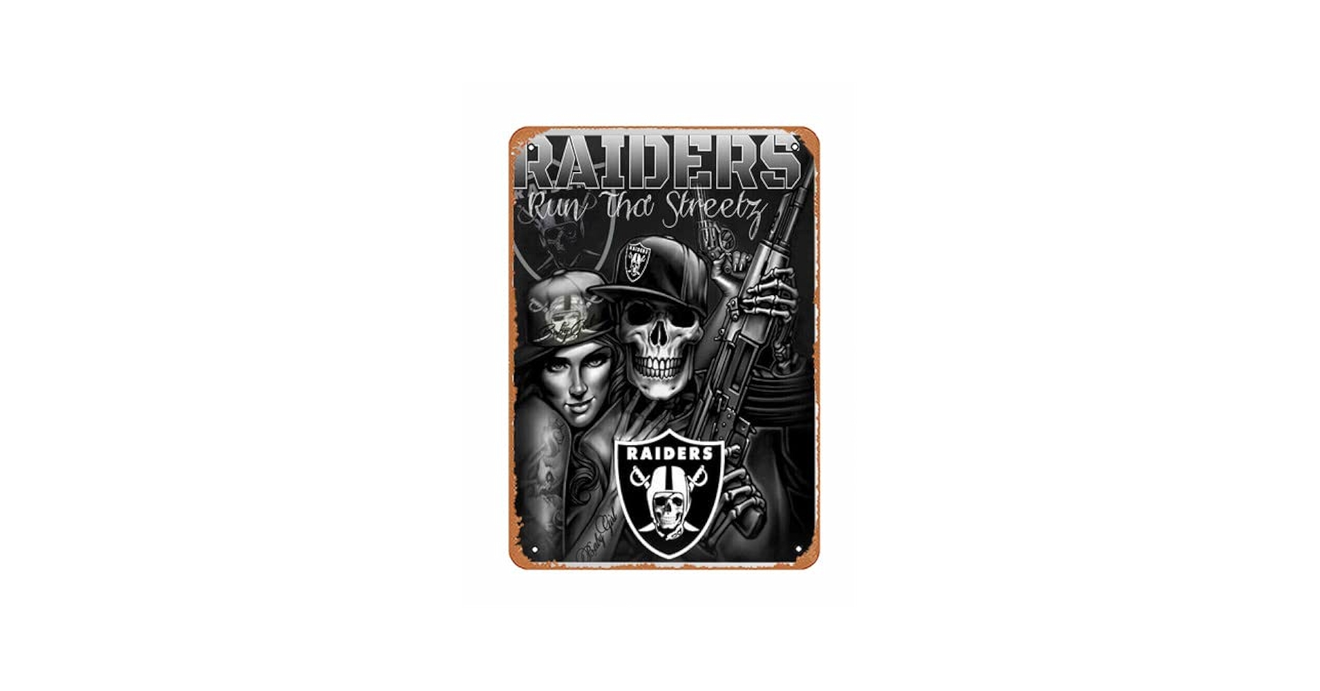 Amazon.com: Raiders Poster Tin Sign Vintage Metal Sign For