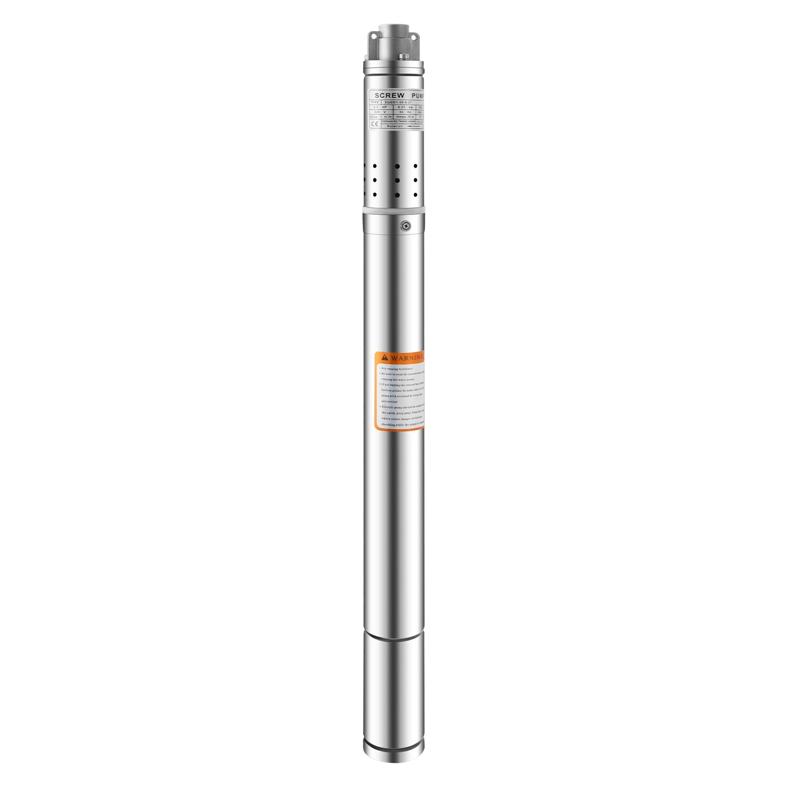 Pompa per acque profonde in acciaio inox, 370 W, profondità di immersione max. 35 m, portata 1000 l/h, pompa per fontana, pompa da giardino per irrigazione giardino