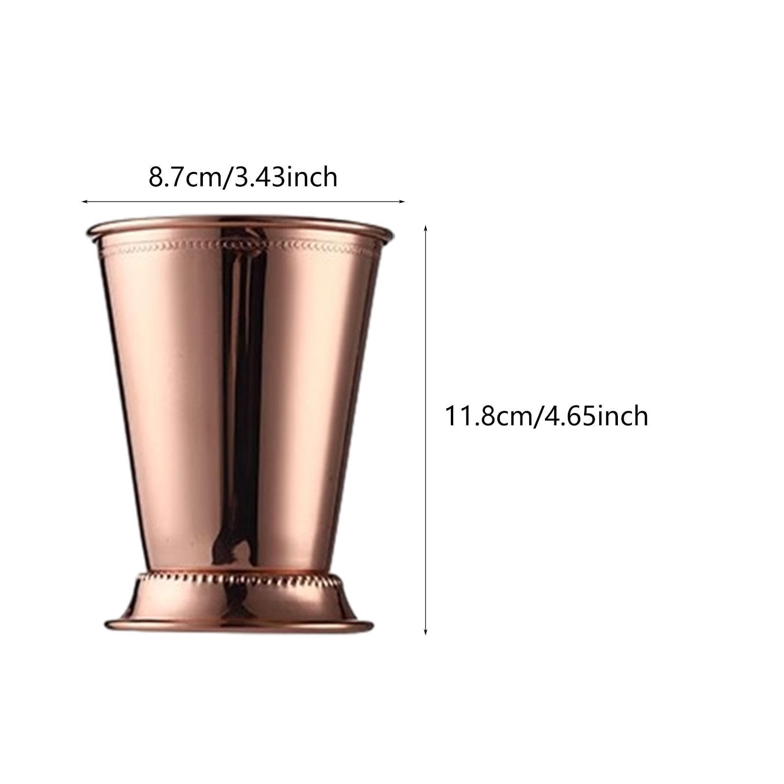 kowaku Cocktail Mug Beer Tumbler Shatterproof Beverage Juice Barware Toasting Glasses Mint Julep Cup for Bar Accessories Restaurant, Pink