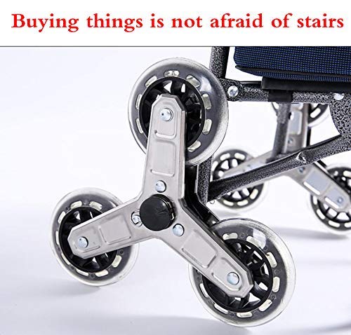 Zusammenklappbarer, Leichter Einkaufstrolley mit 3 Rädern, wasserdicht, abnehmbare Tasche, Faltbarer Einkaufswagen, Handwagen, 30 l Fassungsvermögen – Bild 3