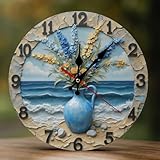 Installation facile et faible entretien : livré avec des accessoires de montage complets (pile AA non incluse). Fonctionne comme une horloge murale à piles avec impression 2D dans les horloges de salle de bain, les horloges murales de cuisine à piles ou les espaces d'horloge murale de chambre. Facile à nettoyer pour garder votre horloge de cuisine, votre horloge murale de salon ou votre horloge de bureau fraîche