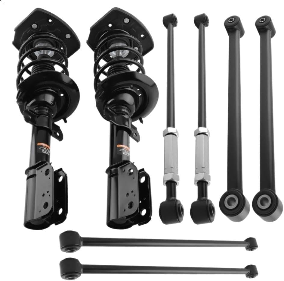 Suspension Kit with Control Arms Sway Bar Shock Absorber and Strut Assembly Compatible with 2008 Prix