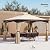Outsunny 10' x 12' Outdoor Gazebo with Netting and Curtains, Patio Gazebo Canopy with 2-Tier Soft Top Roof and Steel Frame for Lawn, Garden, Backyard and Deck