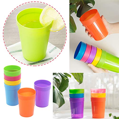 Ojyudd 24 Pcs 13.5Oz/400Ml Unbreakable Plastic Tumblers,Kids Plastic Cups,Plastic Kids Juice Tumblers In 6 Assorted Colors For Children And Adults,No Bpa #TOP5