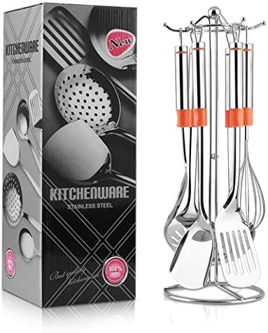 TOPCASTE - Utensilios de cocina de acero inoxidable de 6 piezas Kitchenware