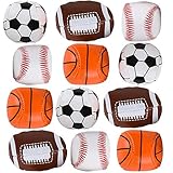 ArtCreativity Soft Stuff Sports Stress Balls, Set of 12, Includes Basketball, Football, Baseball,...