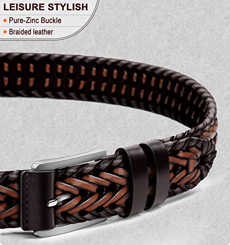 Image of Stretch Belt Men,Bulliant Mens Woven Stretch Braided Belt 1 3 /8