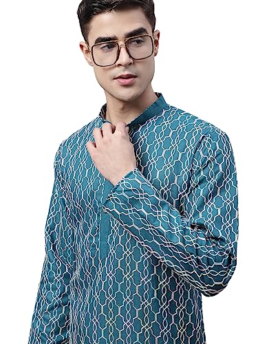 Image of Jompers Men's Cotton Embroidered Straight Kurta Pyjama Set