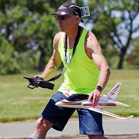Pilot preparing to hand launch the Arrows 50mm Viper RC jet