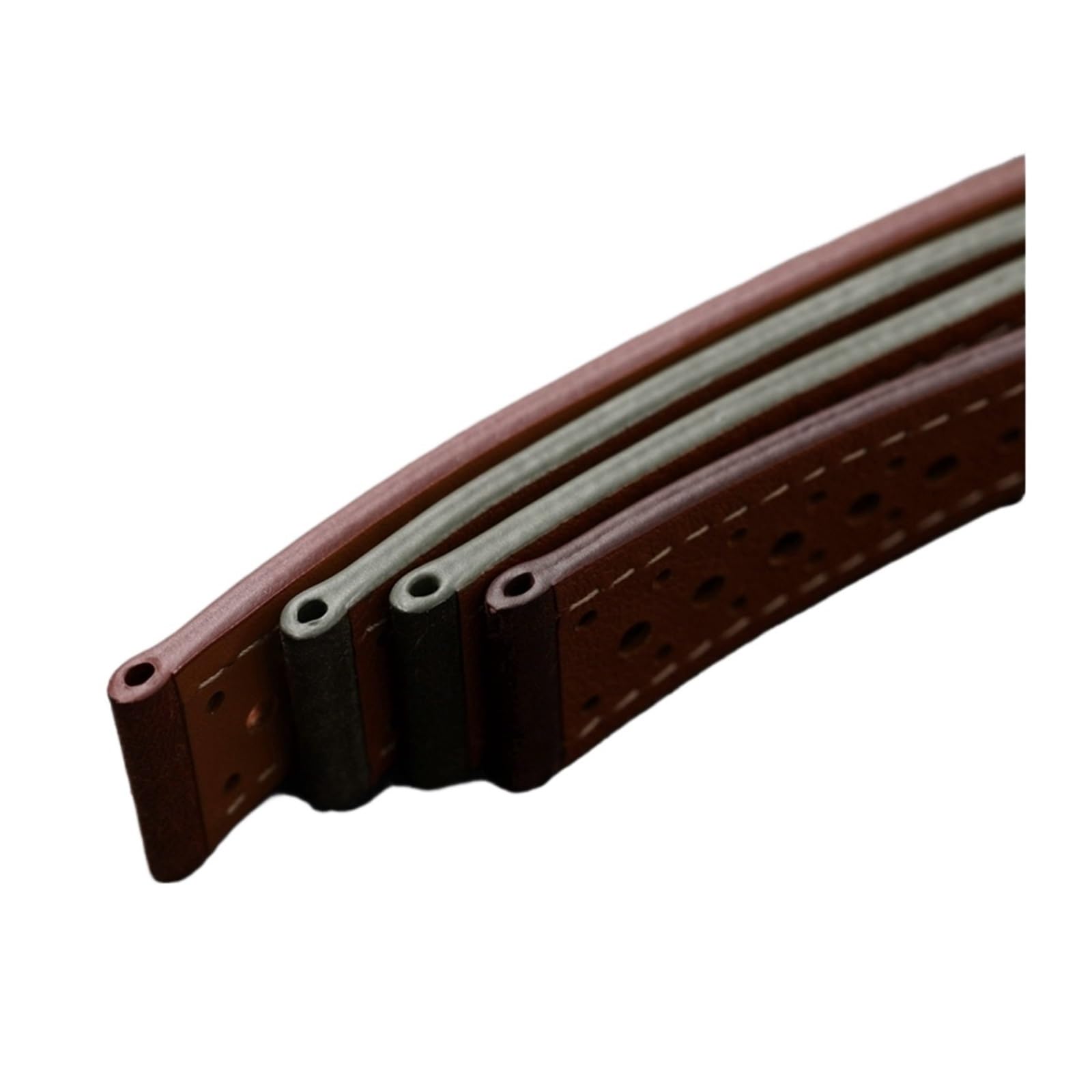XILILHC ﻿ Cinturino In Pelle Di Vacchetta Italiana Ventilato 18 20 21 22MM