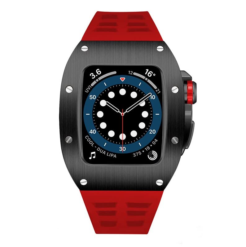 Kit de modification boîtier en métal et bracelet en caoutchouc pour iWatch