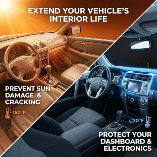 for Lexus is Sun Shade Windshield Cover - Custom Fit is Accessories 2014-2025 2026 Sunshade Foldable UV Protection & Heat Shield Sun Visor Accessories - Image 4