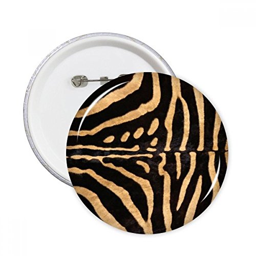 Badge bouton rond motif zèbre abstrait multicolore vêtement 5pcs M