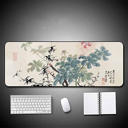 LL-COEUR 風景画 中国絵画 インク塗装 風景 単純な 大型マウスパッド キーボード ゲーミング オフィス テーブルマット が良い 滑り止めゴム底(11)