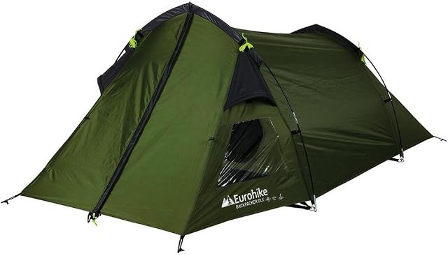 Eurohike 2 Man Backpacker DLX 2 Man Tent, Lightweight Backpacking Tent for 2 People, Hiking Tent, Trekking Tent, Festival Essentials, Camping Accessories, Camping Equipment