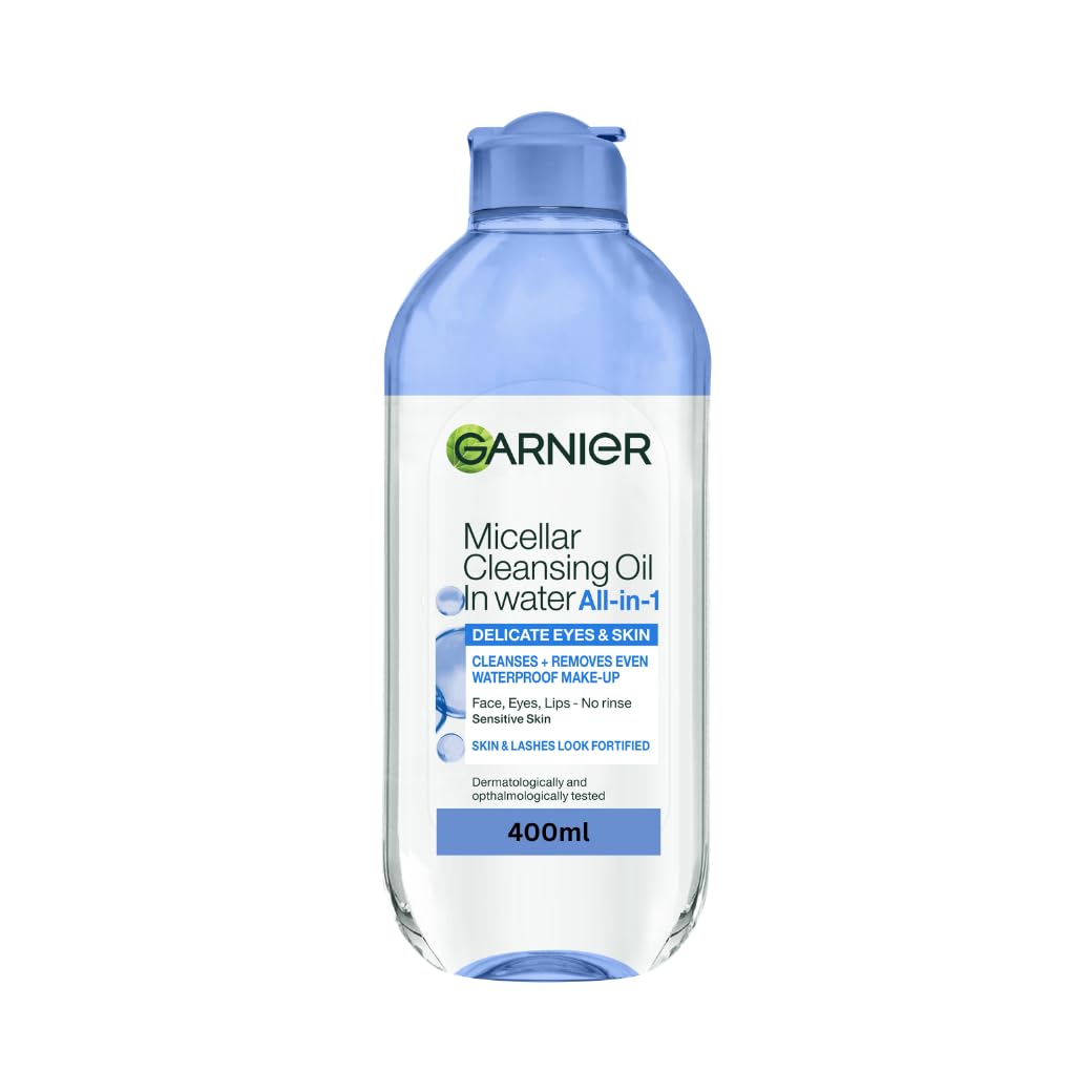 Garnier Micellar Bi-Phase Cleansing Water, for Delicate Eyes & Skin, 400ml
