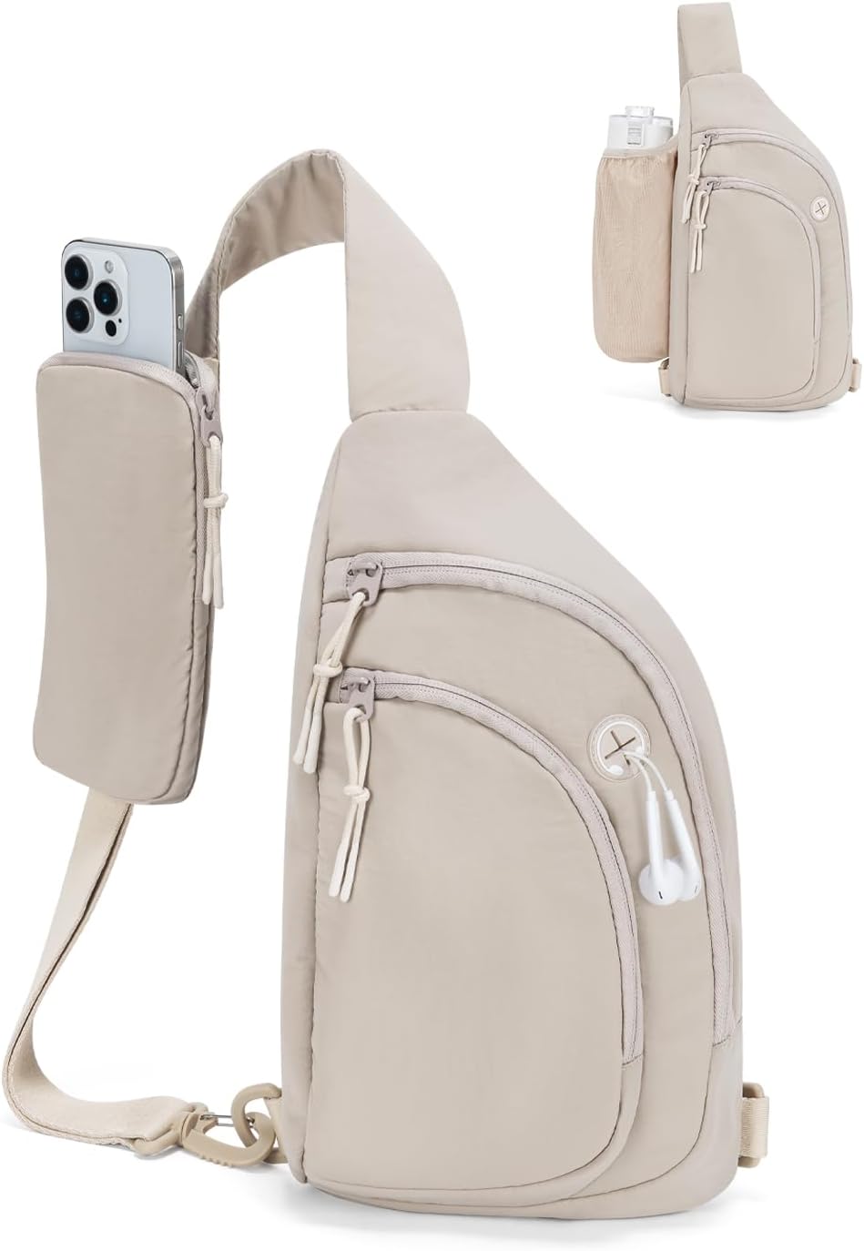 Sling Bag Nylon Crossbody Bags for Women with Anti-theft RFID Blocking Pocket Cross Body Purse Adjustable Shoulder Strap