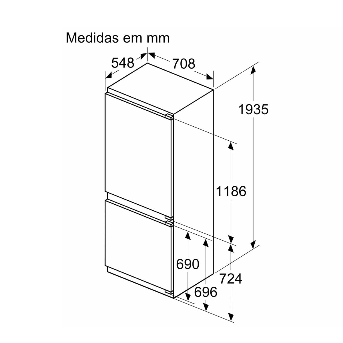 SIEMENS KB96NADD1 - Refrigerador combinado (381 L)