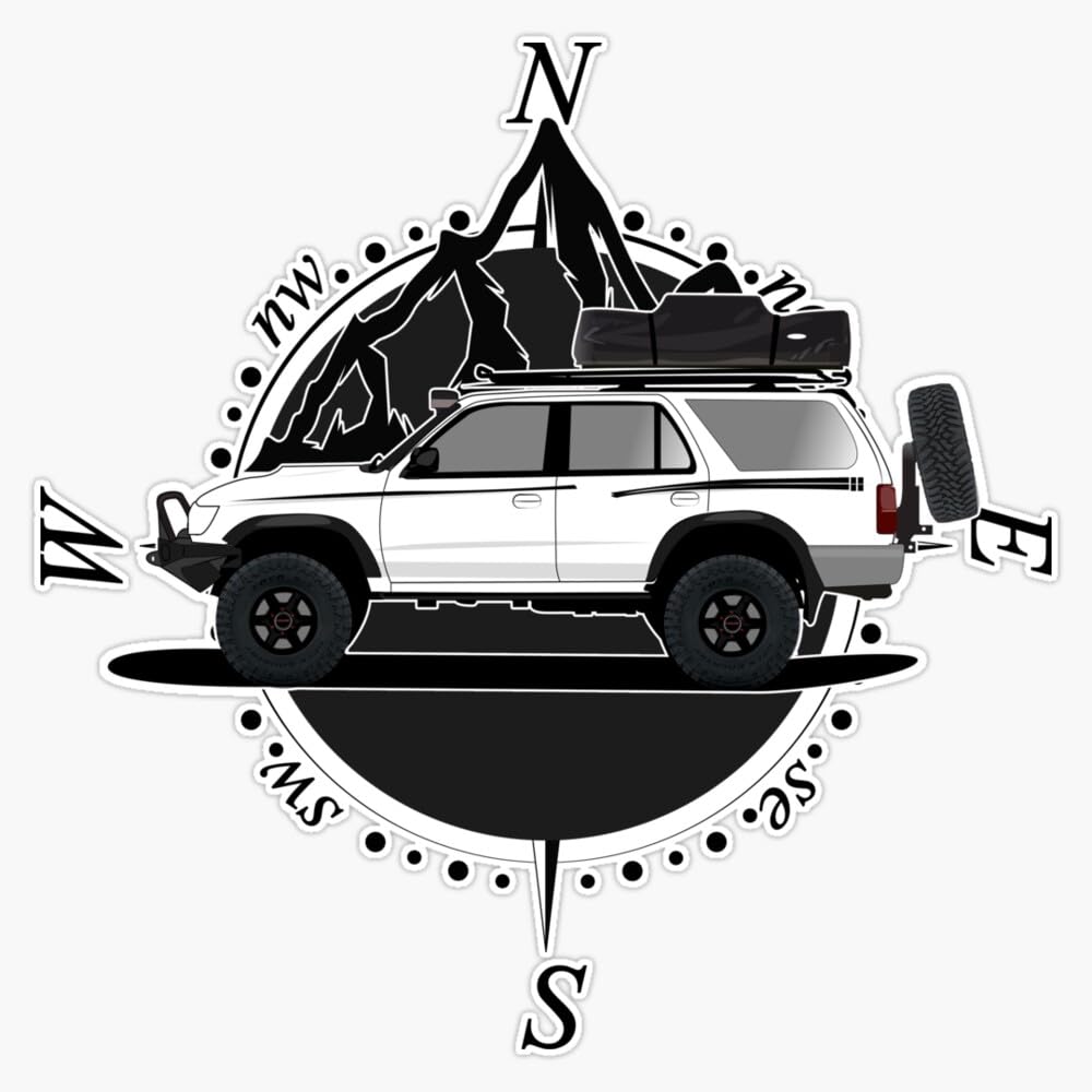 3rd Gen 4runner Window Bumper Sticker Decal 5"