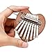 YoungMonic Mini Kalimba Thumb Piano 8 Keys, Portable Mahogany Finger Piano with Carrying Bag, Tune Hammer, Instruction, Musical Gift for Beginners & Adults