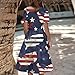 July 4th Dresses Casual Fashion Independence Day Short Sleeve Graphic O Neck Maternity Dressy 4th of July Outfits Vestidos De Verano para Mujer 2025 Blue