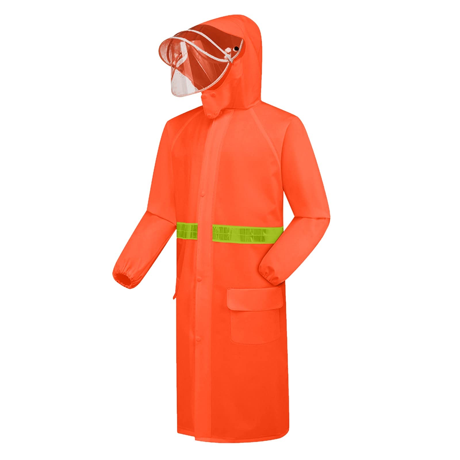 Poncho Pluie Homme ImperméAble à Capuche Jogging Vests Fermeture éClair éTanches Veste De Pluie De VéLo Respirant LéGer Jacket SéChage Rapide pour Printemps Et éTé Outdoor