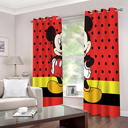 ZHKN Tenda Topolino Modello Isolante Termico Morbido Solido Fodera Intrecciata Occhielli Superiori Trattamenti per Finestre Tenda Oscurante per La Decorazione Domestica 170X200CM
