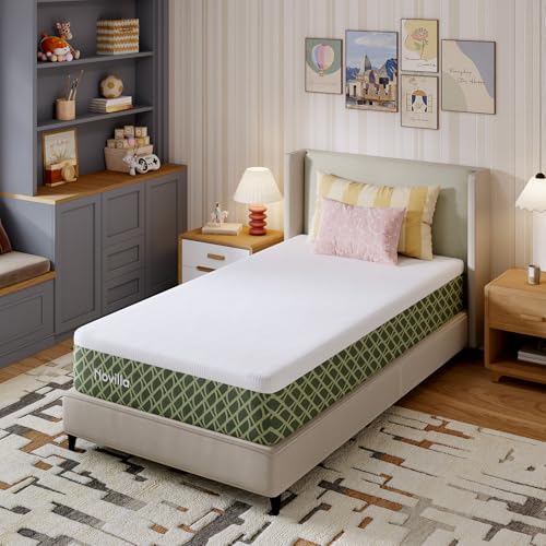Image of Novilla 5 Inch Twin Size Gel Memory Foam Mattress for Pressure Relief