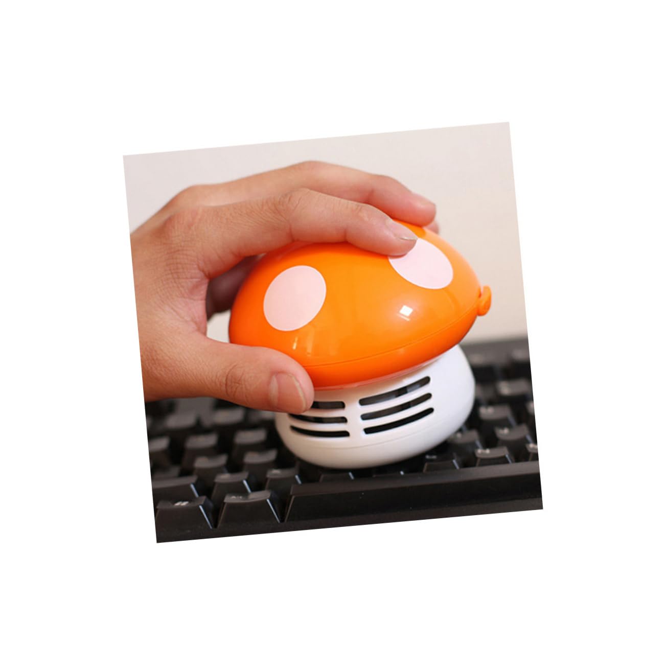 KICHOUSE Mushroom Tabletop Vacuum Mini Cordless Vacuum Portable Efficient for Dust Crumbs Ashes